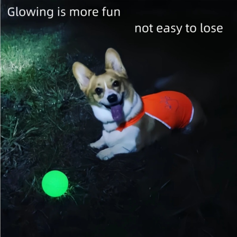 Pet Dental Chew Toy - Pelota de Goma Luminosa para Perros