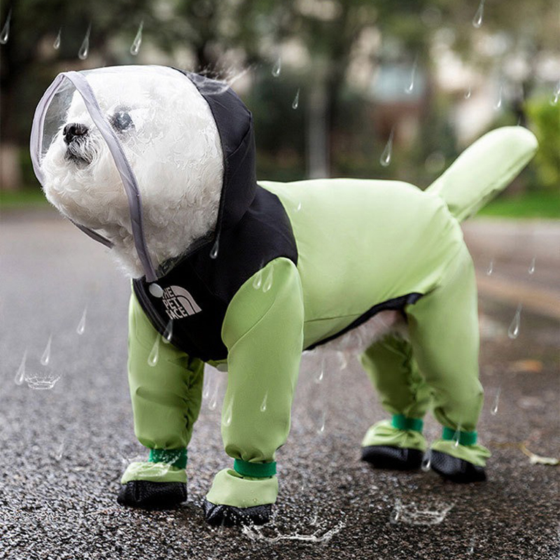 Dog Raincoat - Chubasquero con capucha para mascotas, Poncho