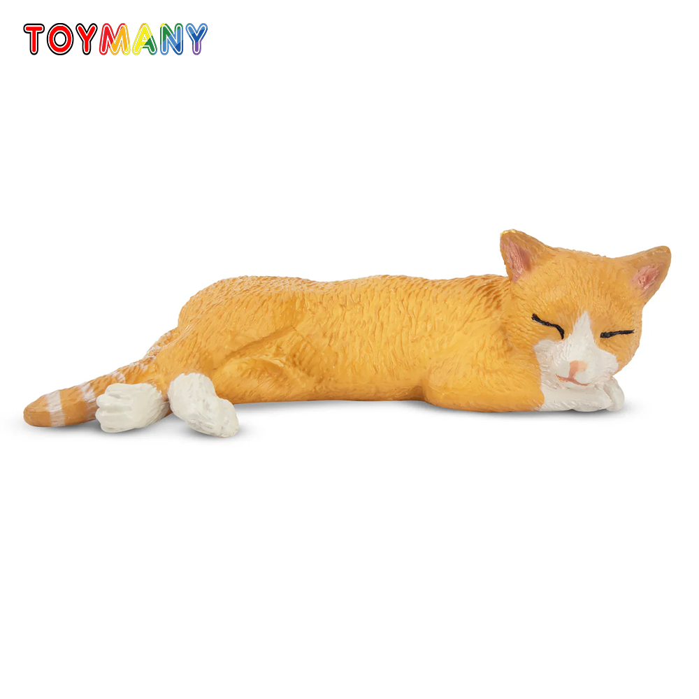 Pet Supplies Delivery - Toymany simulación de gato naranja tumbado,