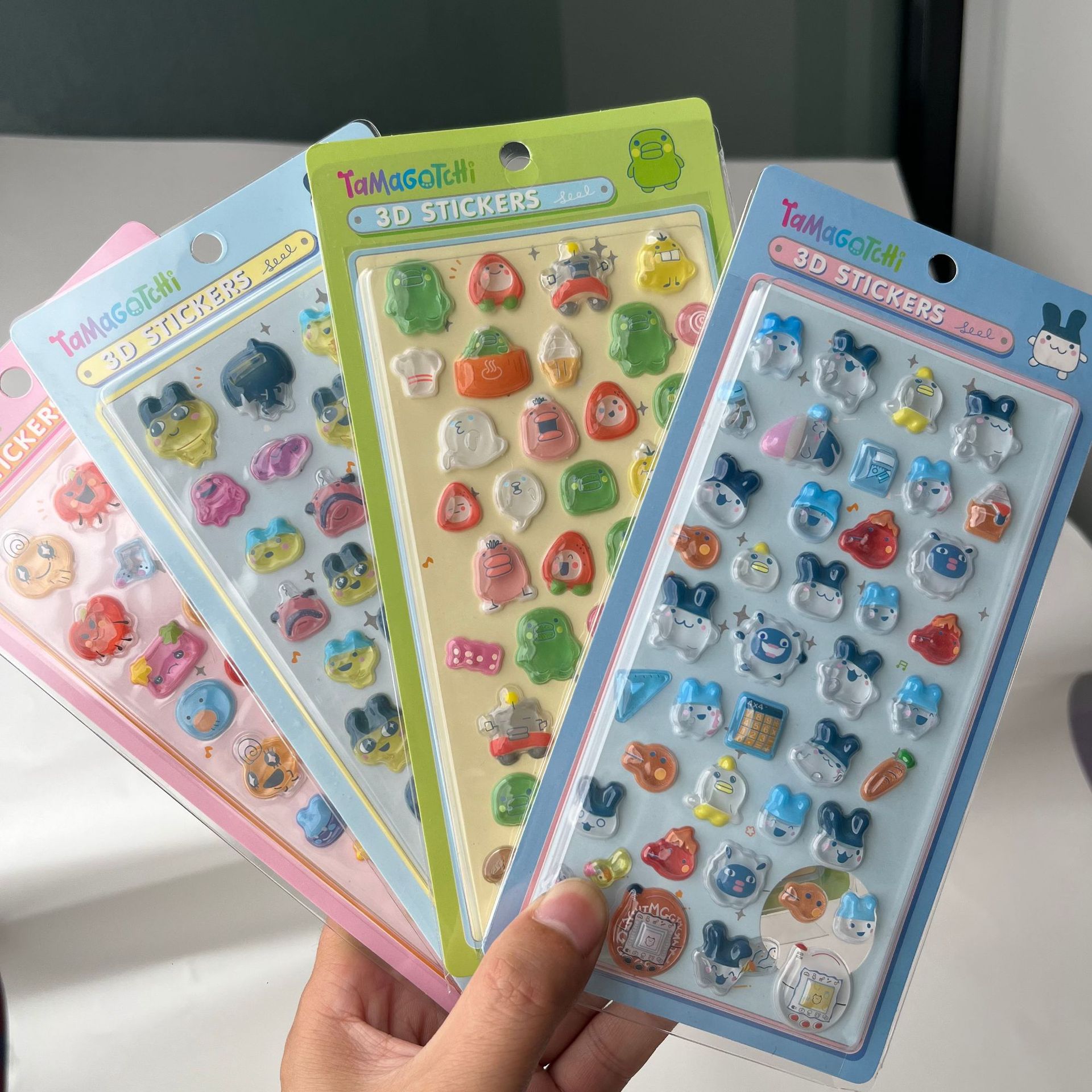 Pet Supplies Delivery - Lindas pegatinas 3D hinchadas de Tamagotchi,