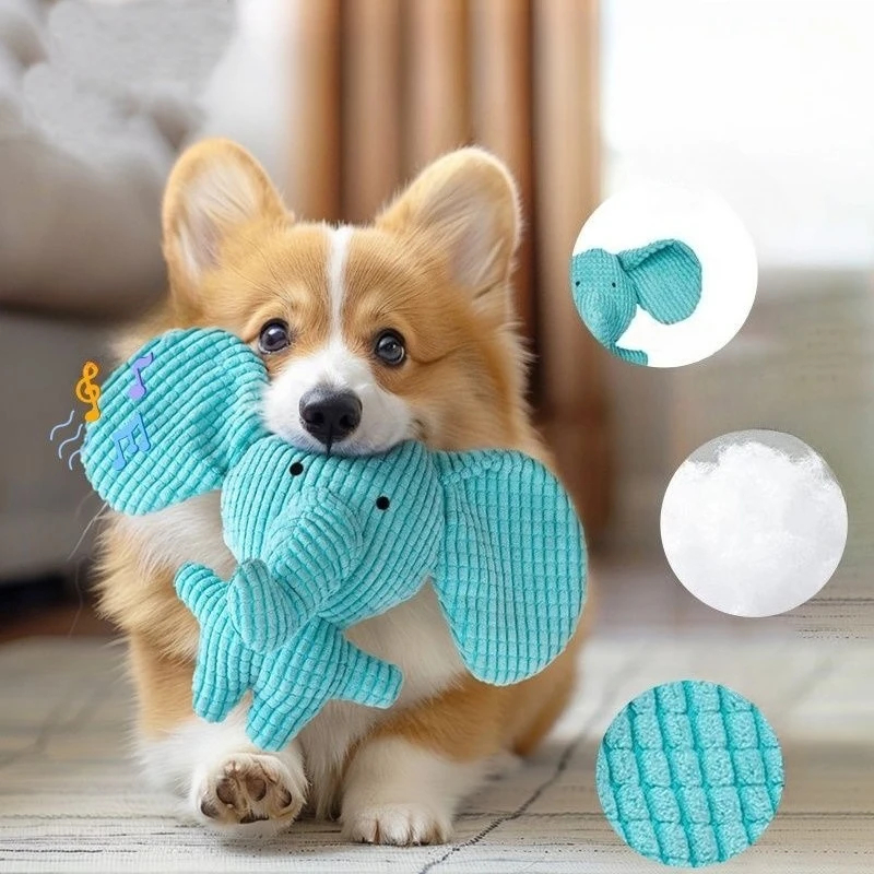 Pet Dental Chew Toy - Juguete de Peluche con Sonido de