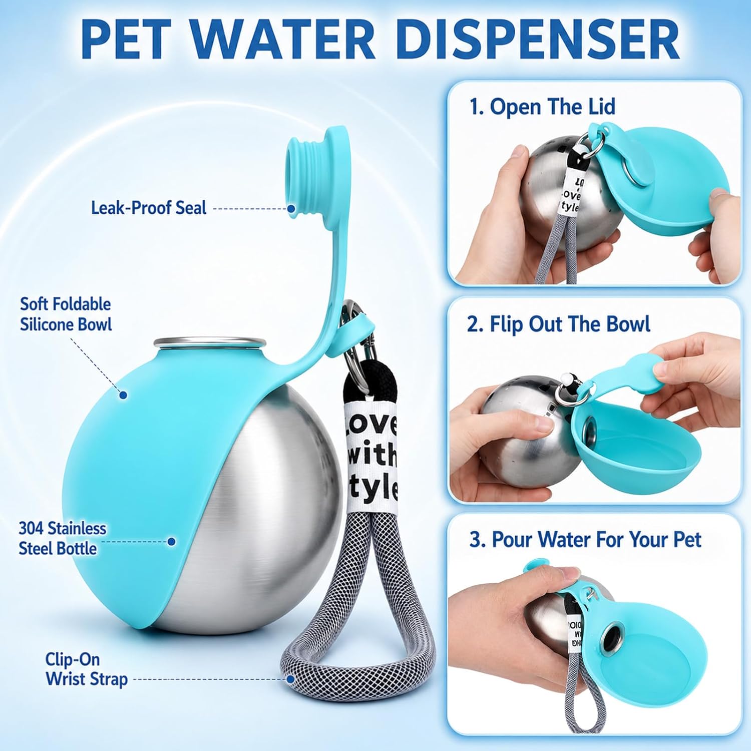 Botella de agua portátil para  - Pet Supplies Coupon reseña y precio